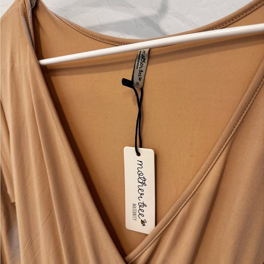 Tan Maternity Dress